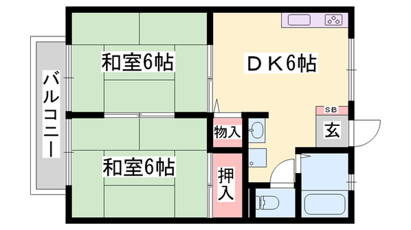 サンシティー北新在家 B棟の物件間取画像